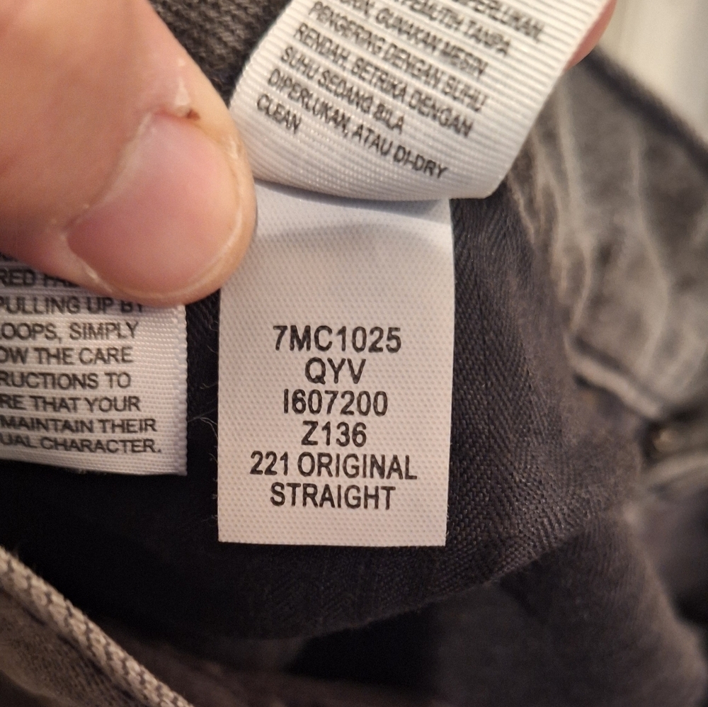 Lucky Brand(Lot of 2) 221 Original Straight Jeans Mens Sz 38X30 Gray Wash Denim - Picture 14 of 14